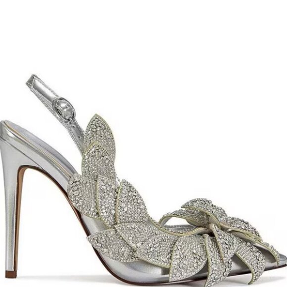 Azalea Wang "FLOWERED FRONTIER" Metallic Crystal Embellished  Petals (BRAND NEW - Picture 5 of 5